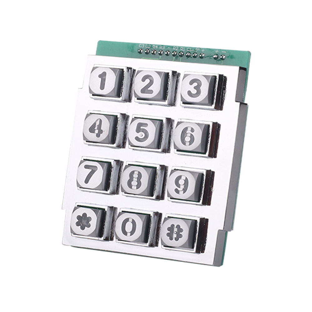 Customized zinc alloy 3x4 Telephone backlit metal numeric ke