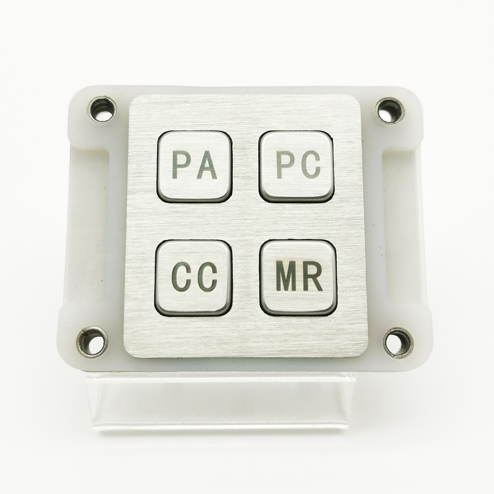 4 key 2x2 matrix mini button silicone vending machine metal 