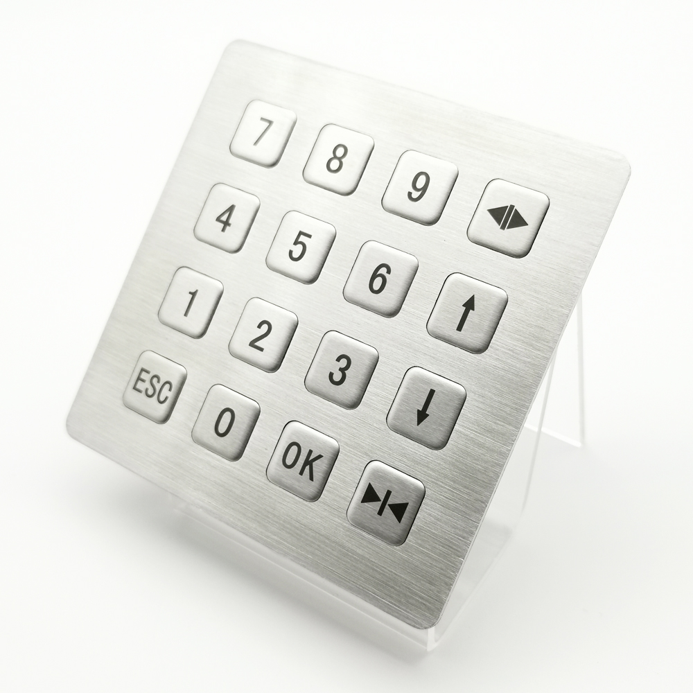 16 key 44 matrix ip65 metal button numeric door access contr