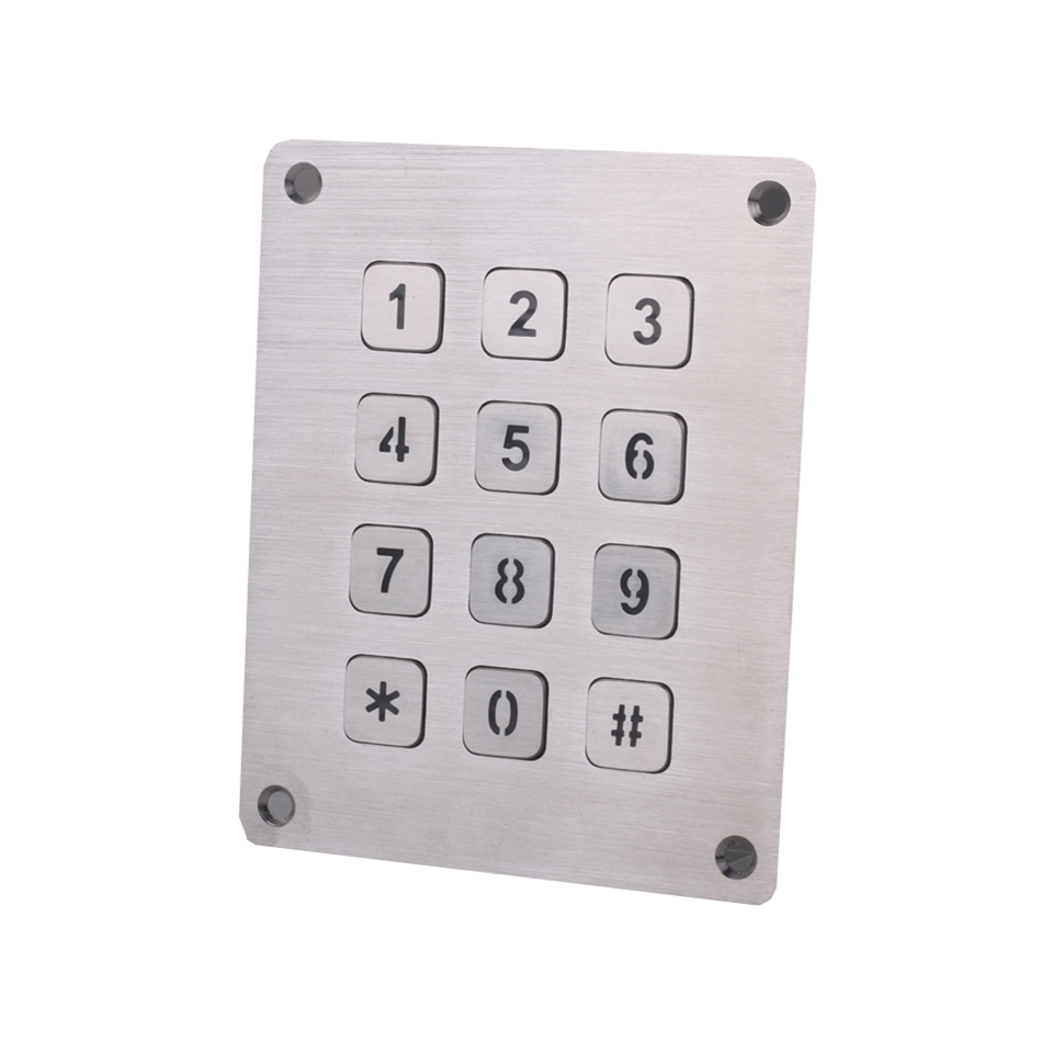 Number keypad Customized waterproof outdoor Stainless Steel 