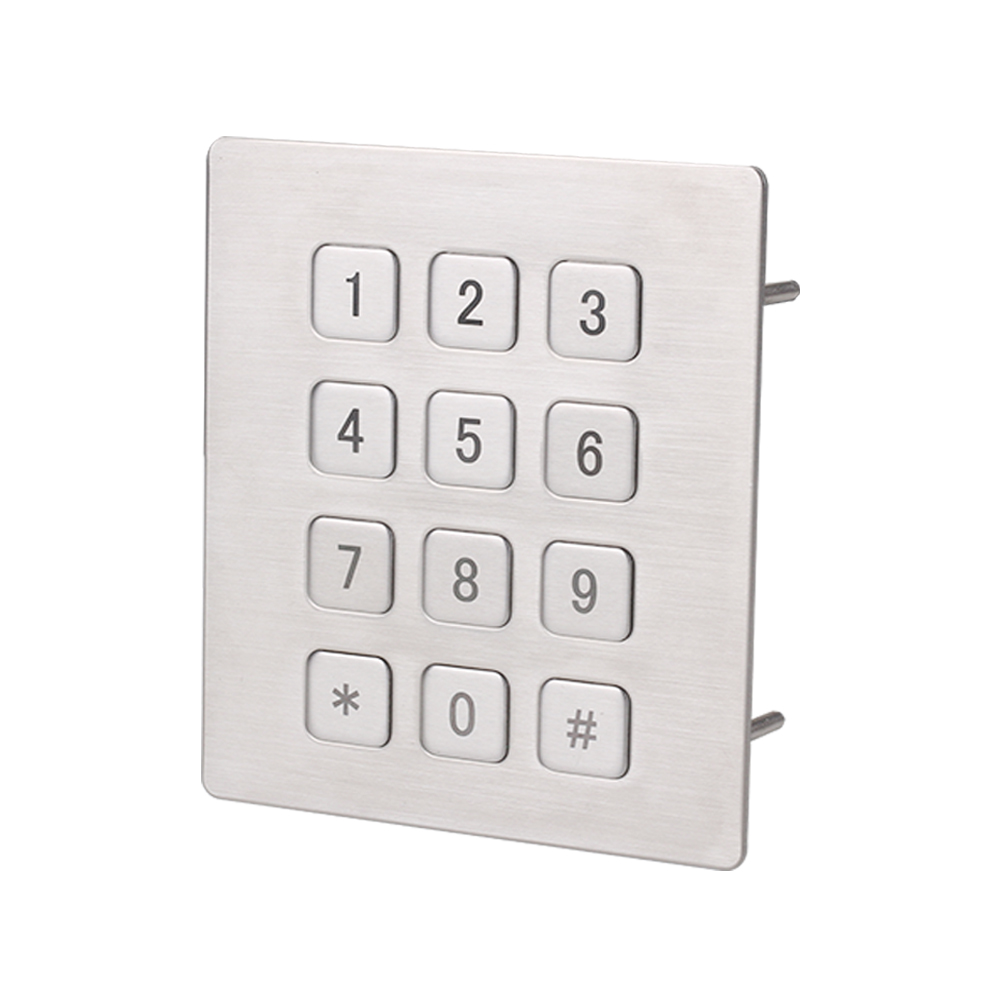 12 Keys metallic waterproof IP65 3x4 numeric USB keypad for 