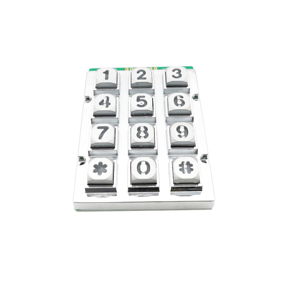 Ip65 4x3 matrix keyboard zinc alloy metal Numeric outdoor ga